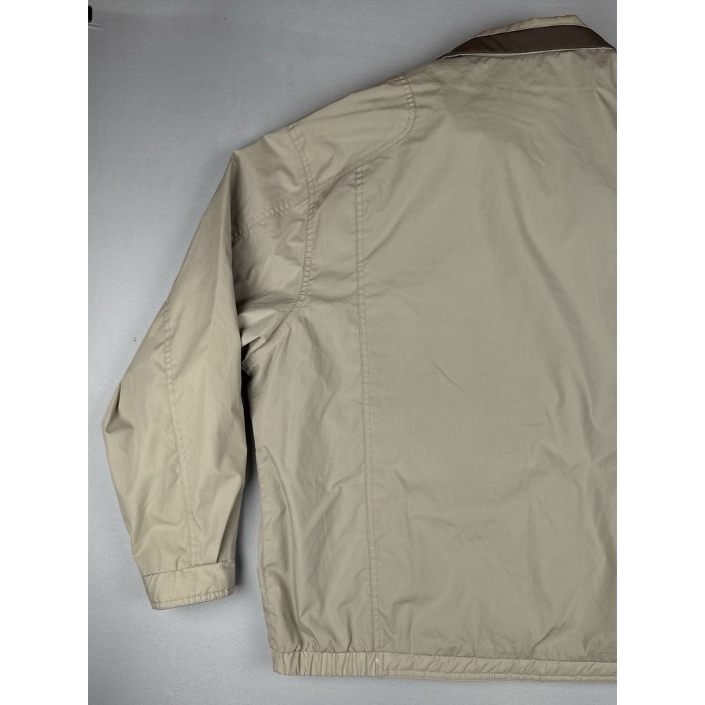 Vintage Members Only Jacket Tan Cafe Racer Cotton Blend L - Picture 10 of 16